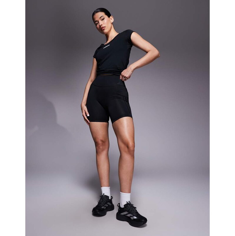 adidas performance adidas Training Optime 3 stripe booty shorts in 111179820