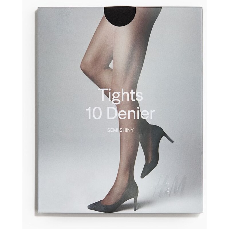 H&M - Punčocháče 10 denier - šedá 111185440