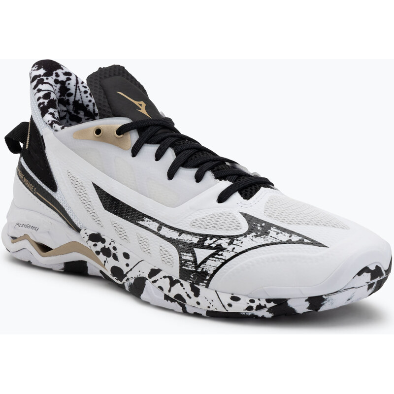 Boty na házenou Mizuno Wave Mirage 5 white/black/ge gold