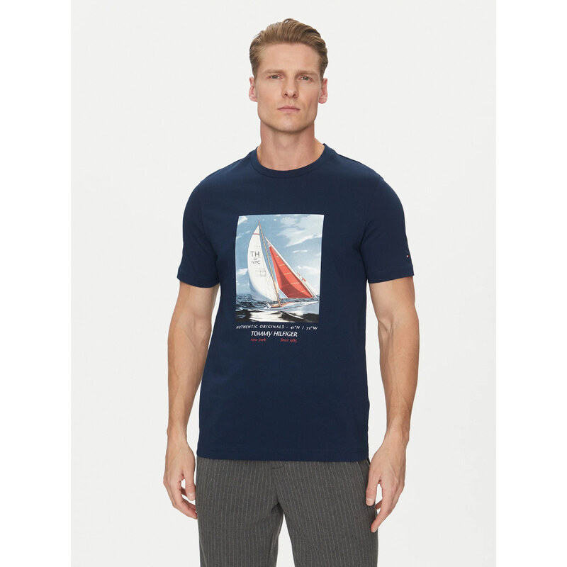 Tommy Hilfiger pánské tmavě modré tričko