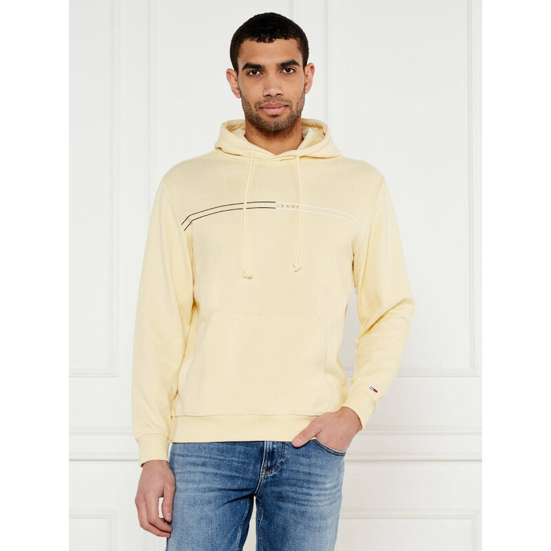 Tommy Jeans pánská žlutá mikina
