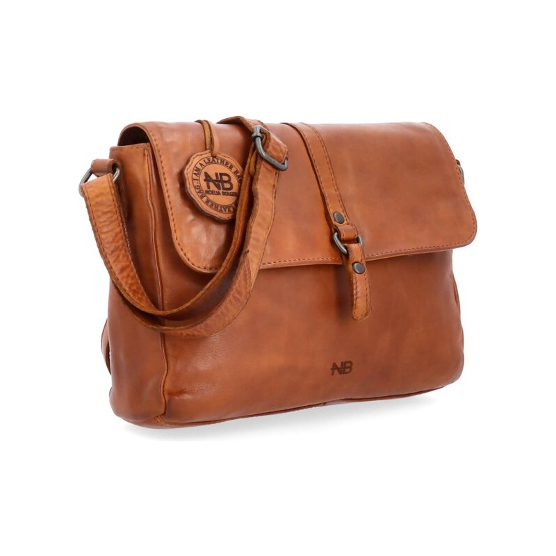 Elegantní crossbody kabelka s klopou Famito NB 2416 KO hnědá 111189046