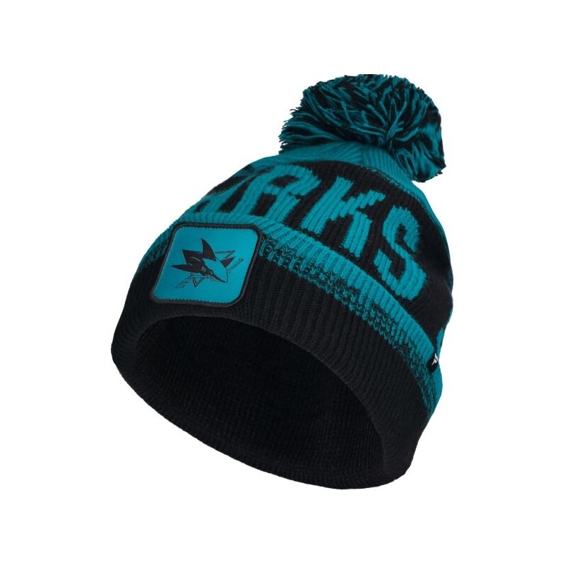 FANATICS SAN JOSE SHARKS THRIVE CUFFED POM BEANIE Čepice