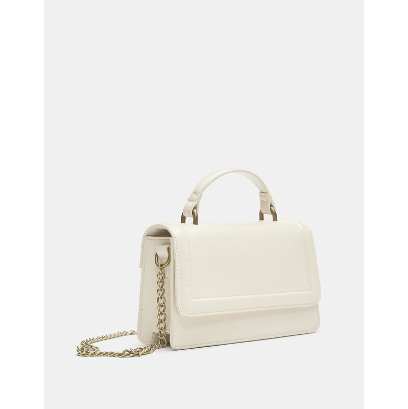 Pull&Bear Rigid crossbody bag in ecru-White 111190607