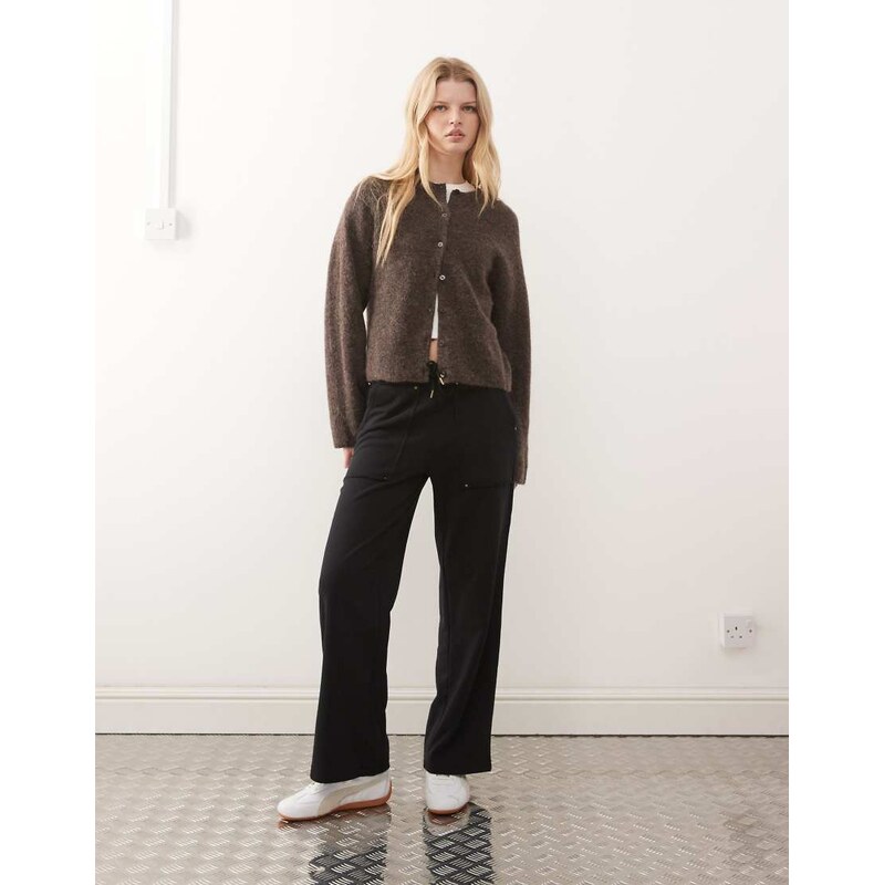 Dickies APAC frenchterry wide leg sweatpants in black 111191829