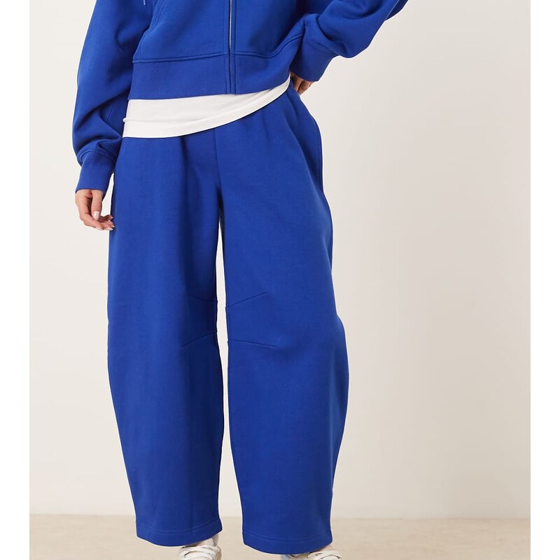ASOS Petite ASOS DESIGN Petite barrel leg brushback jogger in deep 115515710