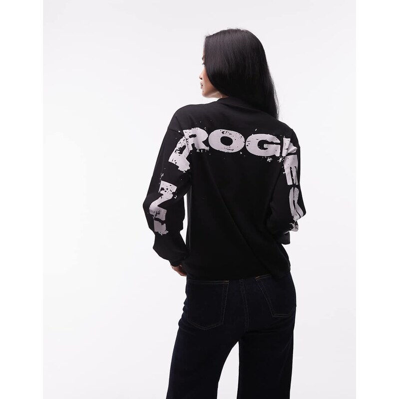 Carhartt WIP mindwork long sleeve oversized t-shirt in black with back 111191929