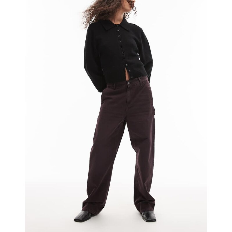 Carhartt WIP pierce straight carpenter trousers in brown 111191931