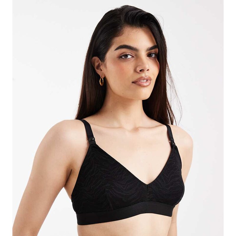 Mama.licious Mamalicious Maternity soft nursing bralette in black 111191973