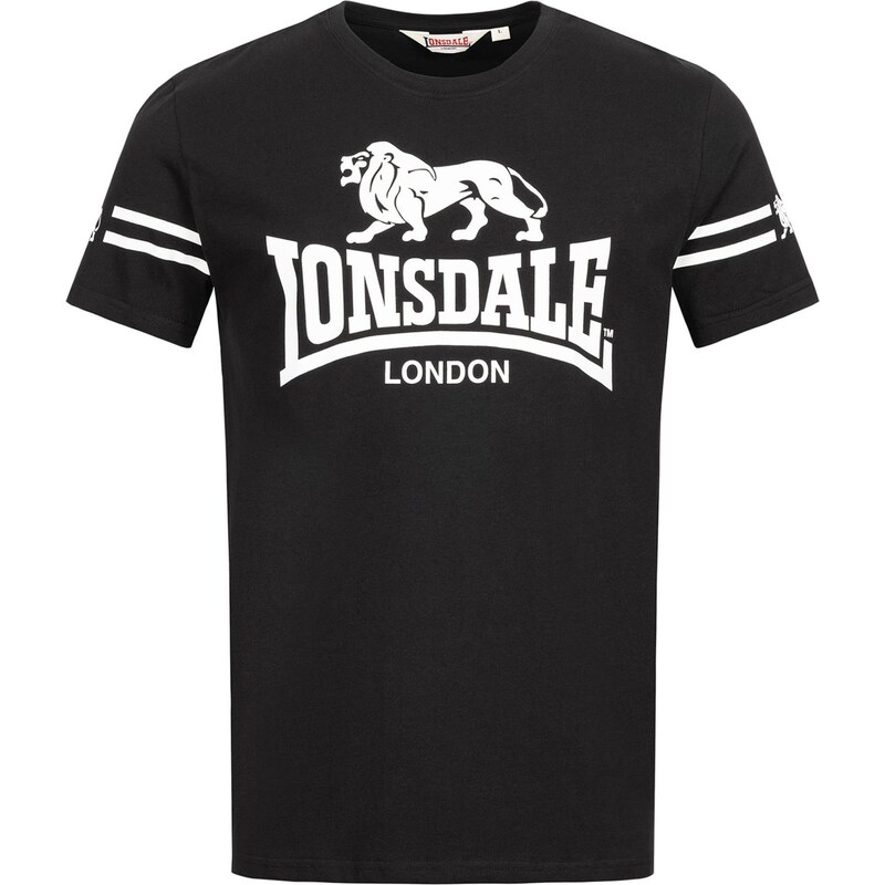 LONSDALE Tričko černá / bílá