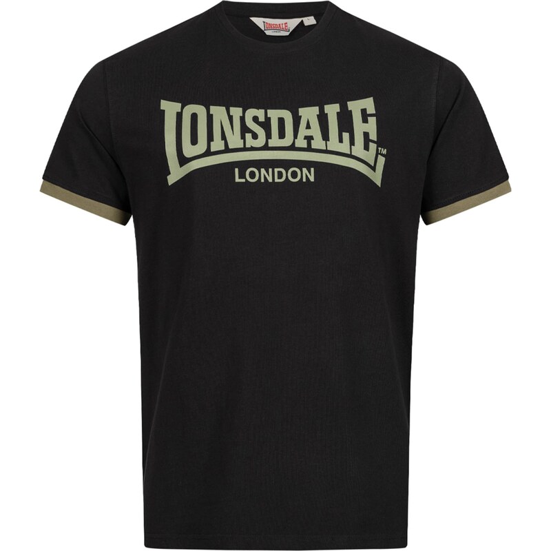 LONSDALE Tričko Townhead světle zelená / černá