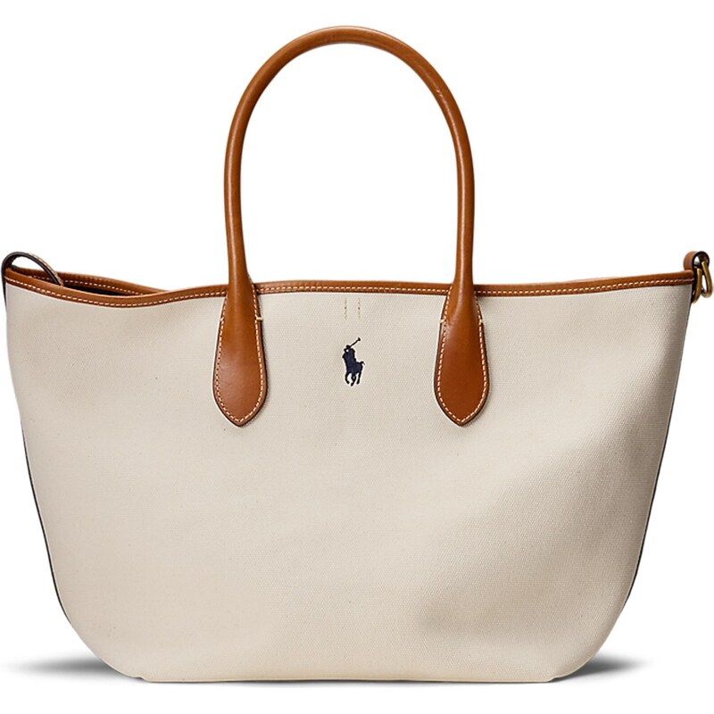 Polo Ralph Lauren Nákupní taška béžová / námořnická modř / hnědá 103679457