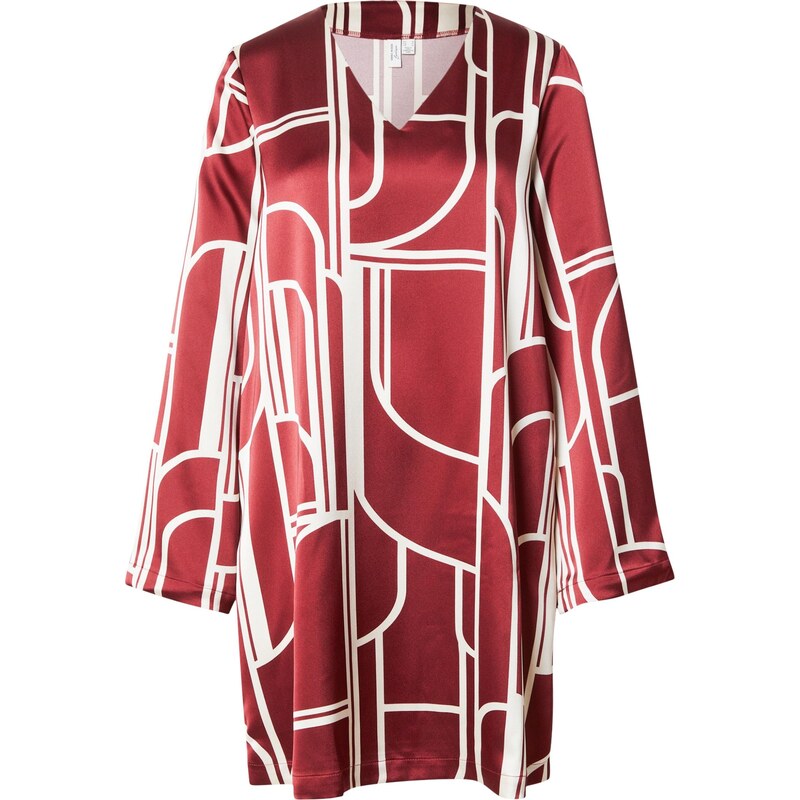 VERO MODA Šaty VMHADLEY rezavě hnědá / bílá