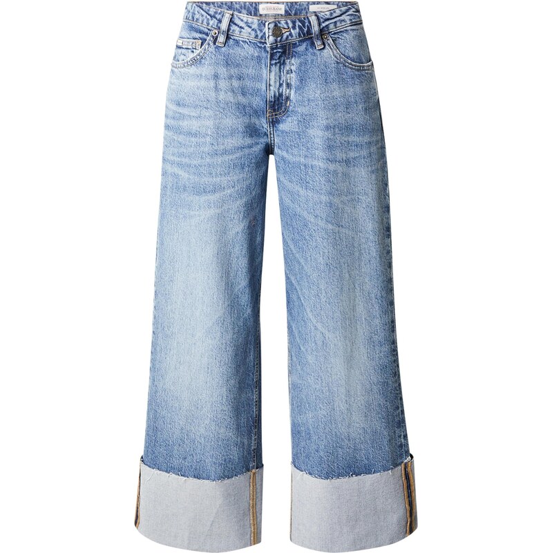 GUESS JEANS Džíny GJ WIDE LEG CUFFED světlemodrá