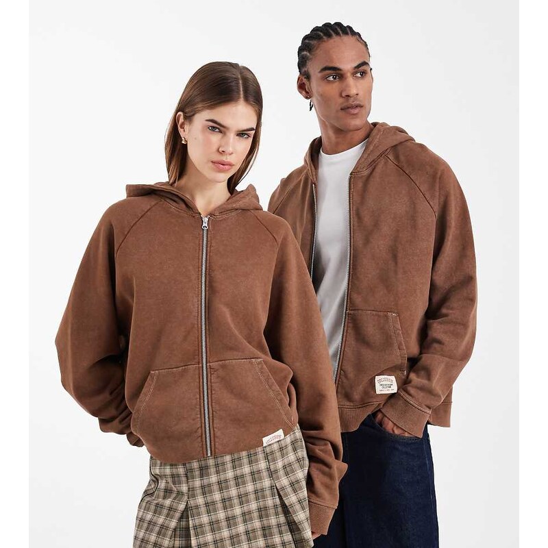 COLLUSION Circular Design Collection Unisex heavyweight boxy zip