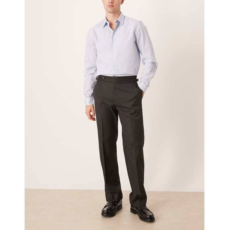 ASOS DESIGN smart straight leg trouser with side adjusters in