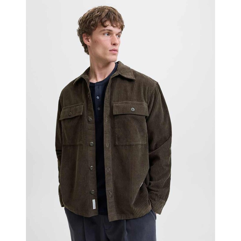 Jack & Jones Overshirt in black olive