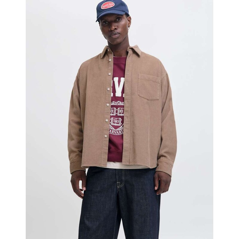 Jack & Jones Shirt in mocha meringue-Green