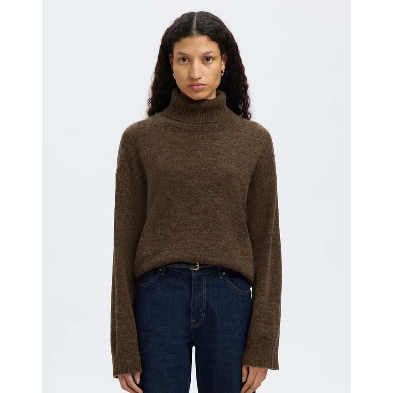 Selected Turtleneck in dachshund-Brown 115505425