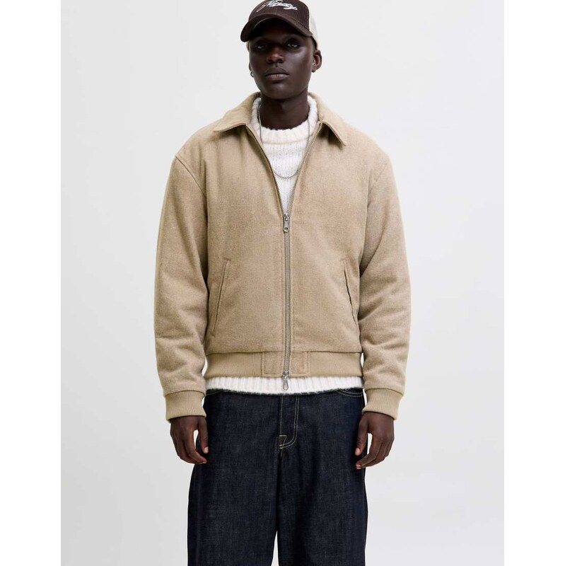 Jack & Jones Bomber jacket in greige-Brown