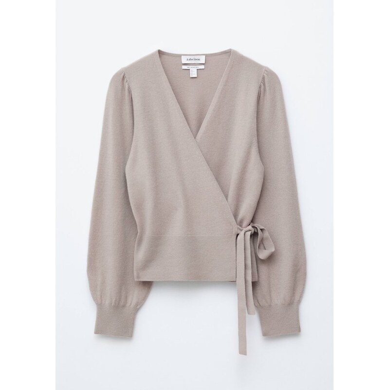 H&M - Zavinovací kardigan z merino vlny - hnědá 111202134