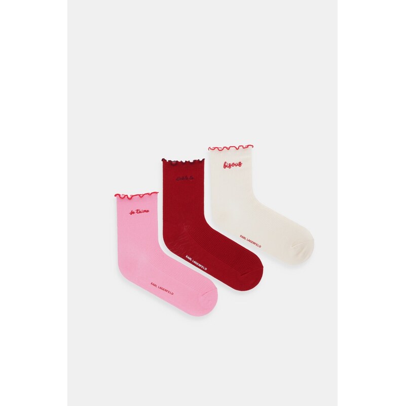 Ponožky Karl Lagerfeld KARL SLOGAN 3-pack 111205348