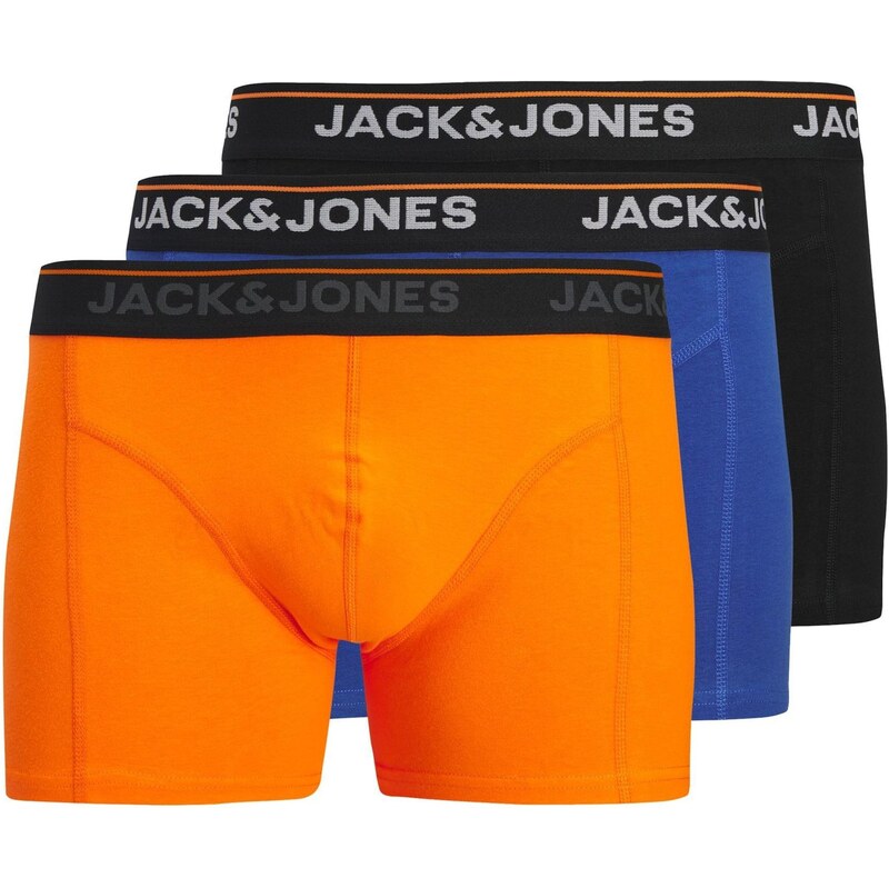 JACK & JONES Boxerky JACTheodore modrá / oranžová / černá