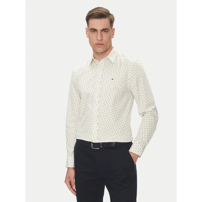 Tommy Hilfiger pánská krémová košile