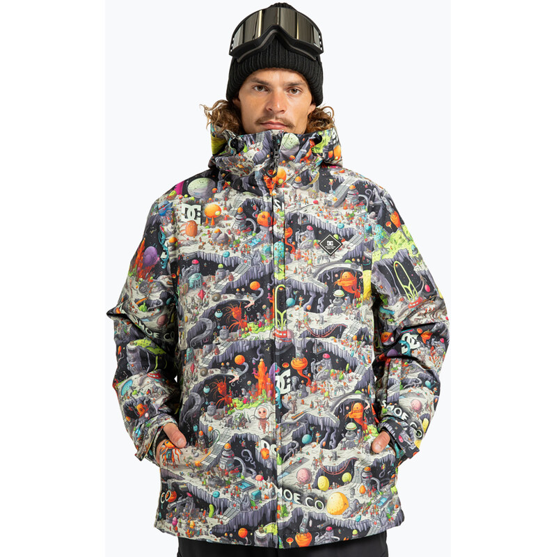 Pánská snowboardová bunda DC Basis Print Outer World Black