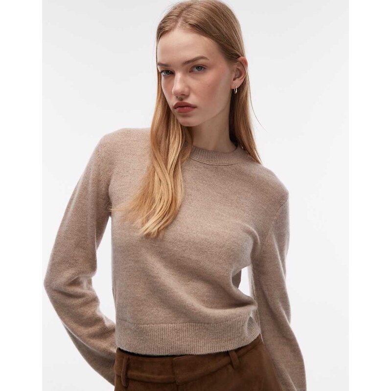 & Other Stories wool mix slim fit jumper in beige-Neutral 114905082
