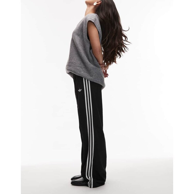 adidas Originals Firebird loose track pants in black and white