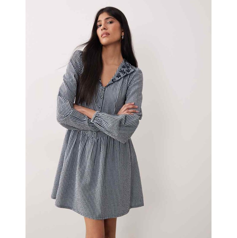 Nobodys Child Sienna cotton scallop eged embroidered collar