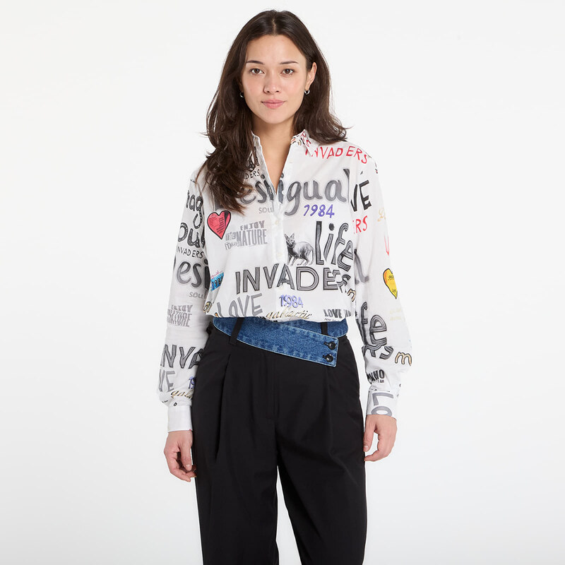 Košile Desigual Soul Cotton Shirt White S 111215499