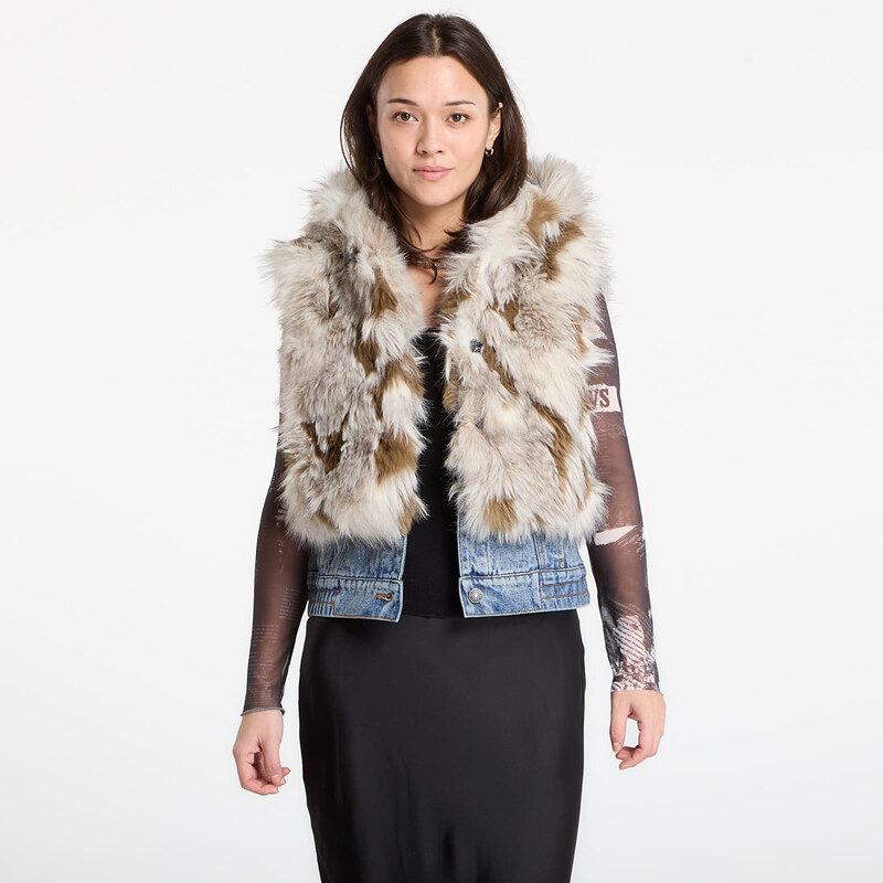 Vesta Desigual Bunny Fur Vest Brown XS 111215478