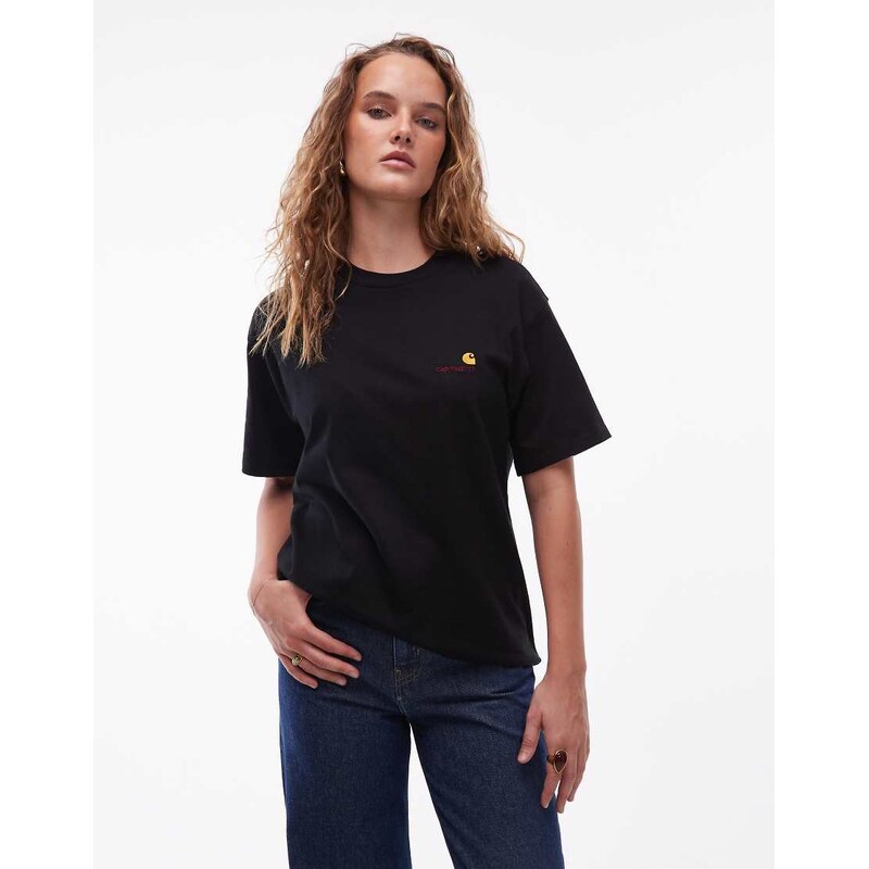 Carhartt WIP american script t-shirt in black