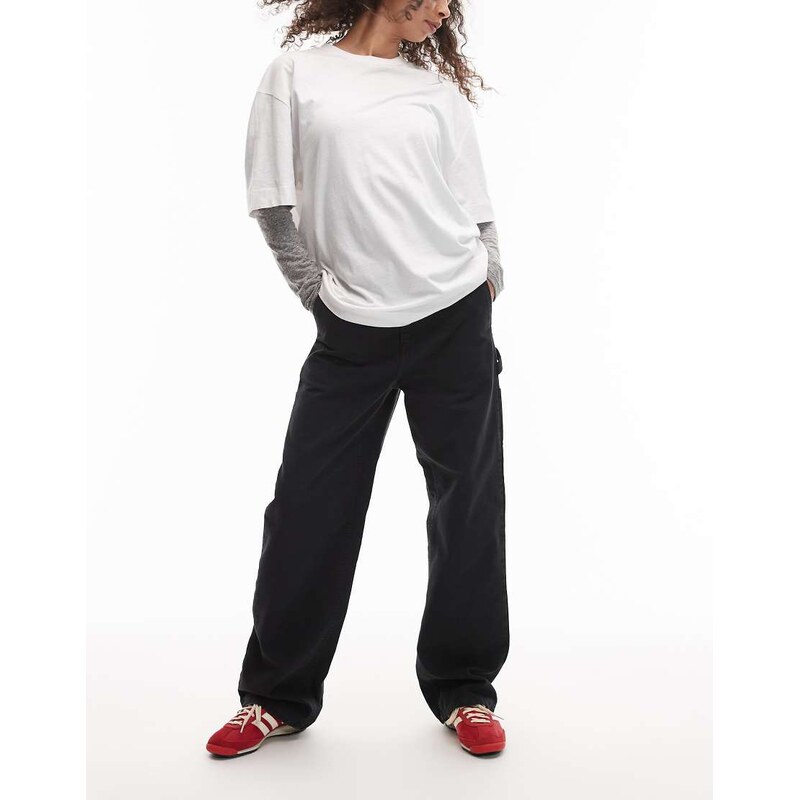 Carhartt WIP pierce straight carpenter trousers in black 111215731