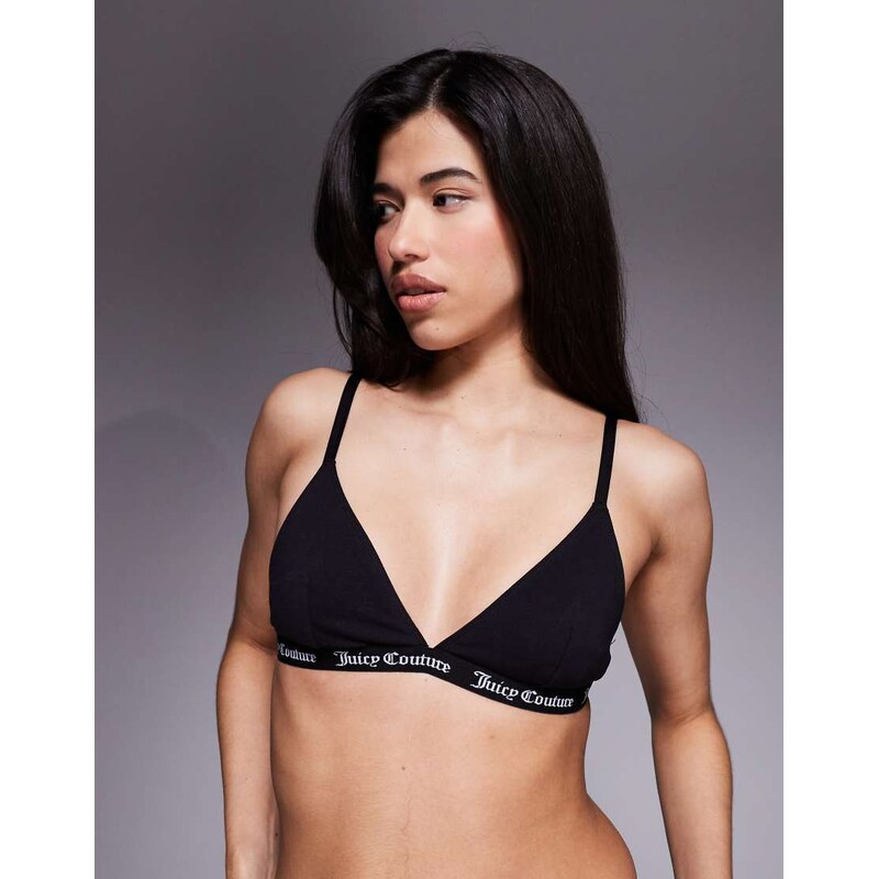 Juicy Couture logo triangle bra in black 111220684