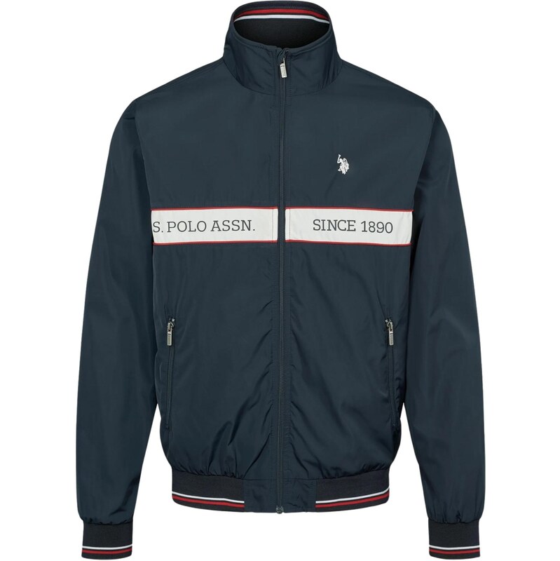 U.S. POLO ASSN. Přechodná bunda UMMatt námořnická modř / červená