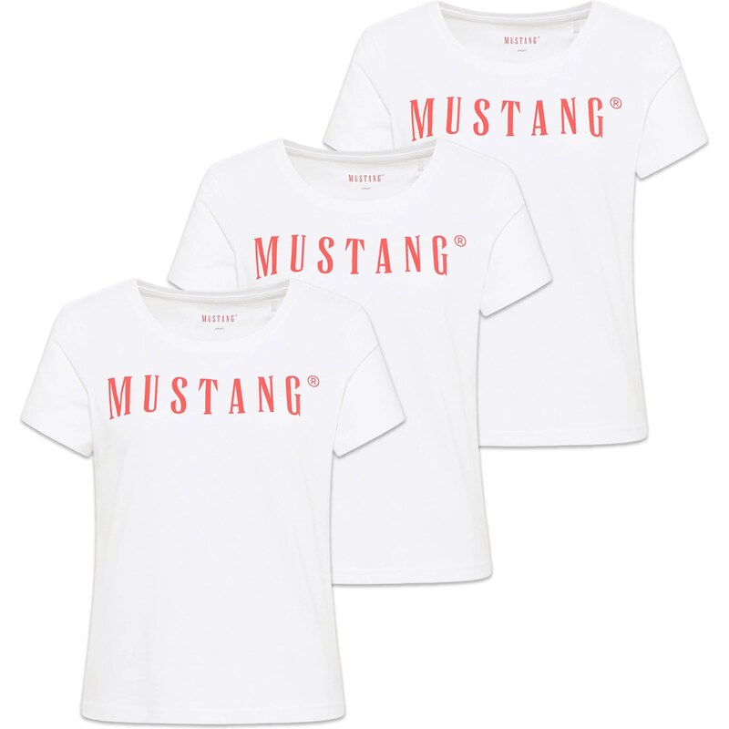 MUSTANG Tričko krvavě červená / bílá