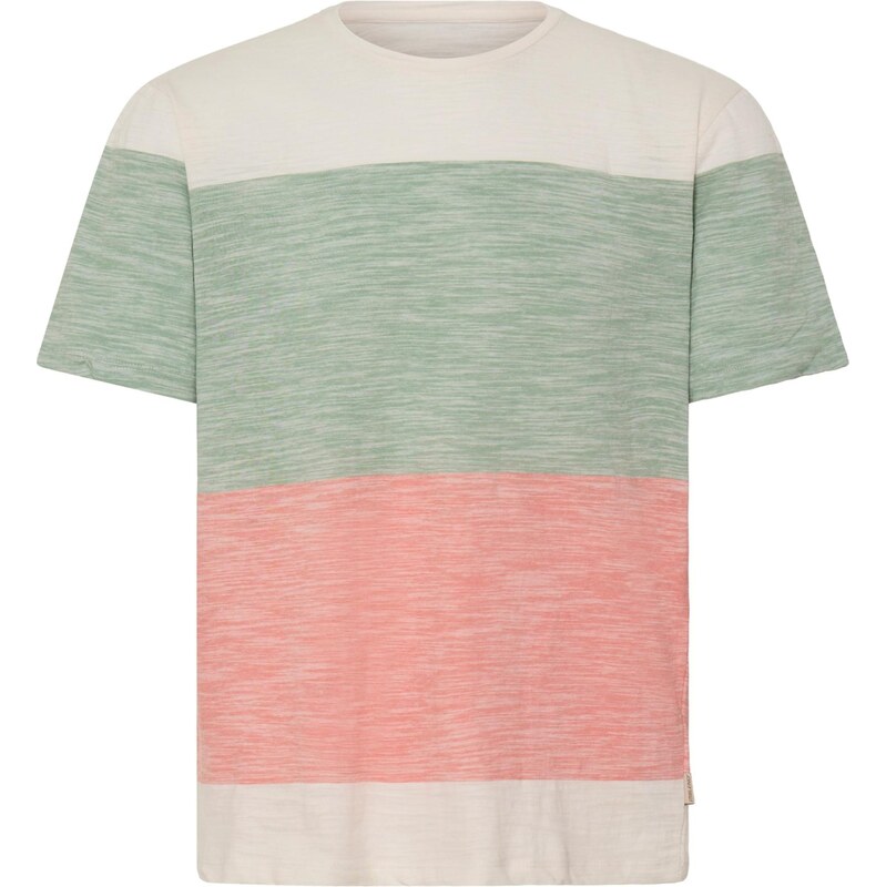 BLEND Tričko BHKEITH krémová / olivová / korálová