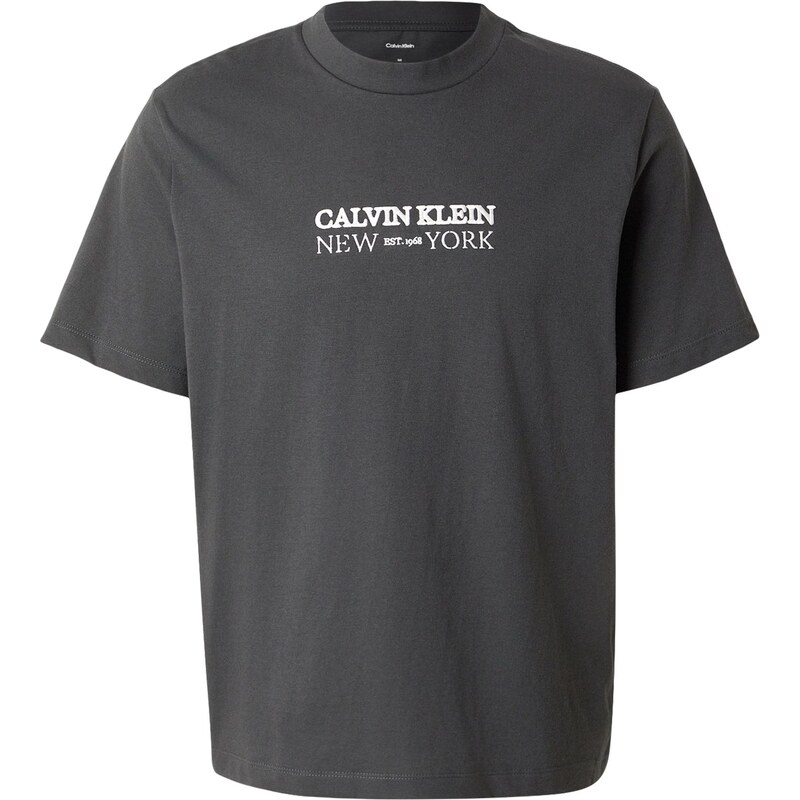 Calvin Klein Tričko antracitová / bílá