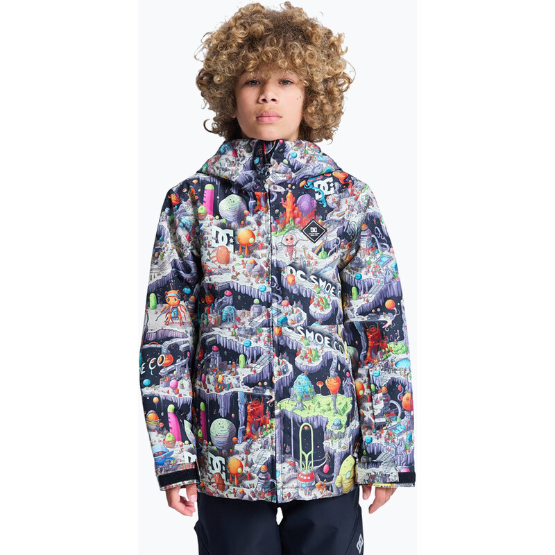 Dětská snowboardová bunda DC Basis Print Youth outer world black