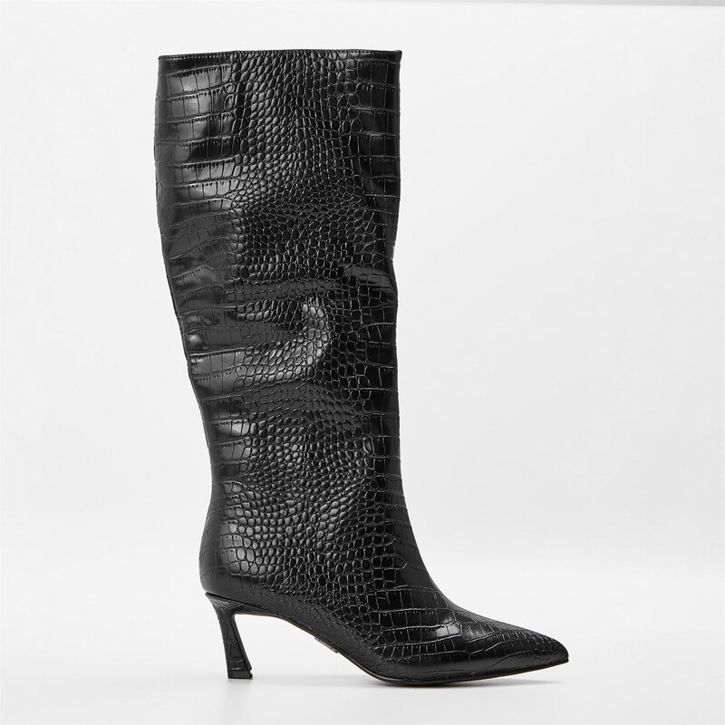 Kozačky Steve Madden Black Croco 5710020 111228591