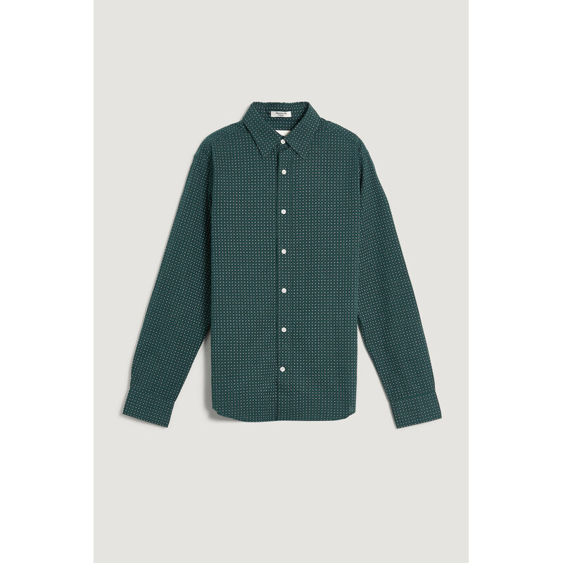 KOŠILE GANT REG MICRO PRINT SHIRT TARTAN GREEN
