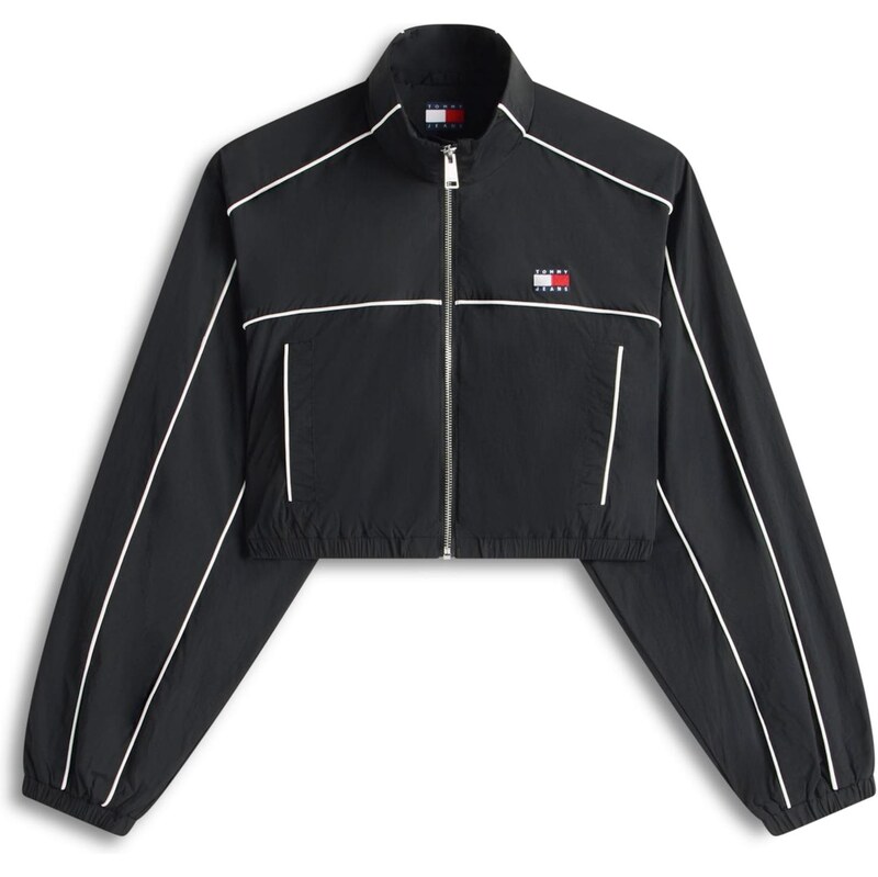 Tommy Jeans Přechodná bunda černá / bílá 111233238