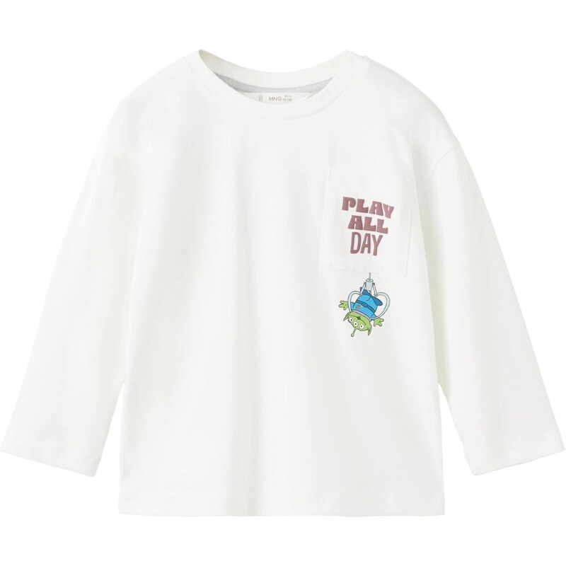 MANGO KIDS Tričko TOYBUZZ světlemodrá / kiwi / bordó / offwhite