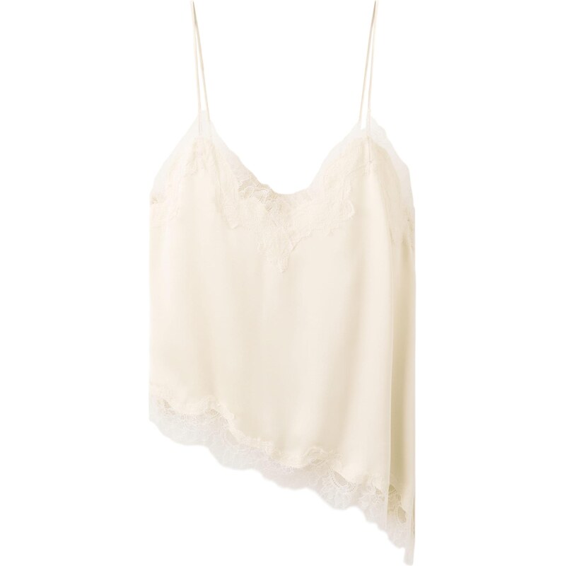MANGO Top Tity světle béžová