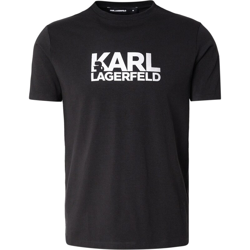 Karl Lagerfeld Tričko světle šedá / černá
