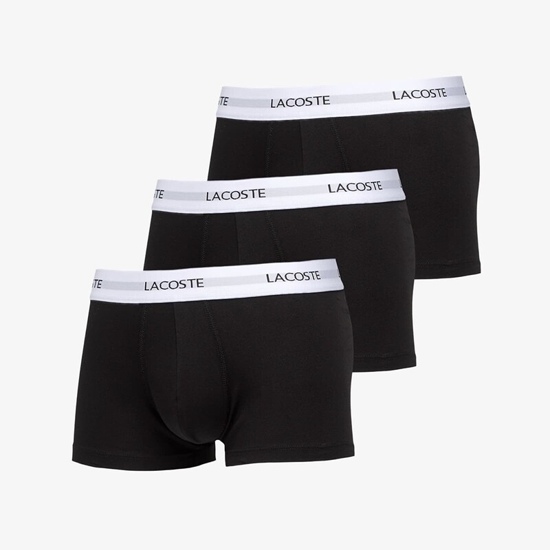 Boxerky LACOSTE 3-Pack Trunk Black XXL 111235199