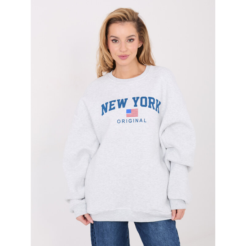 Factory Price Světle šedá mMikina New York